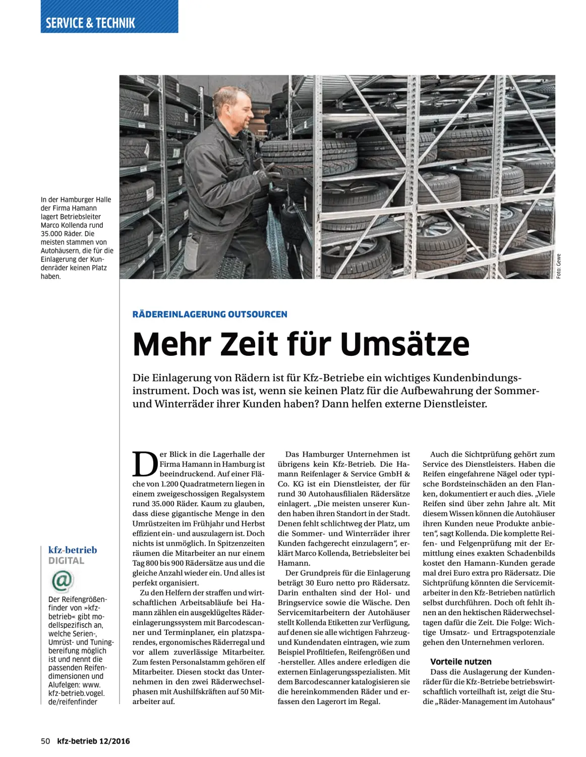 RD-Räderlogistik GmbH im Magazin